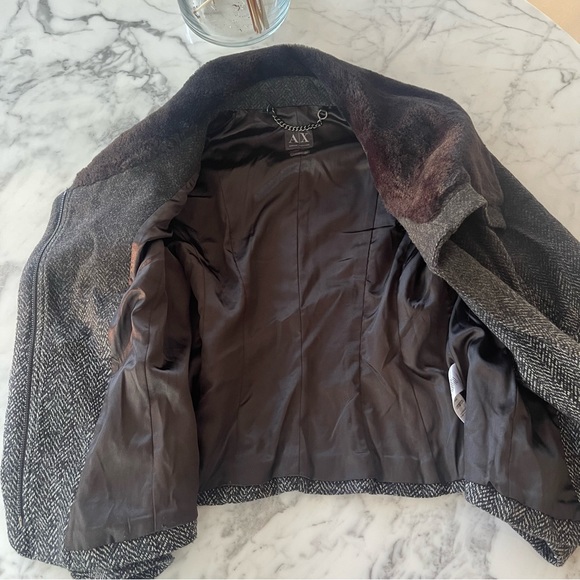 NEW Wool Chanel-like Pea Coat Faux Fur - Picture 11 of 16